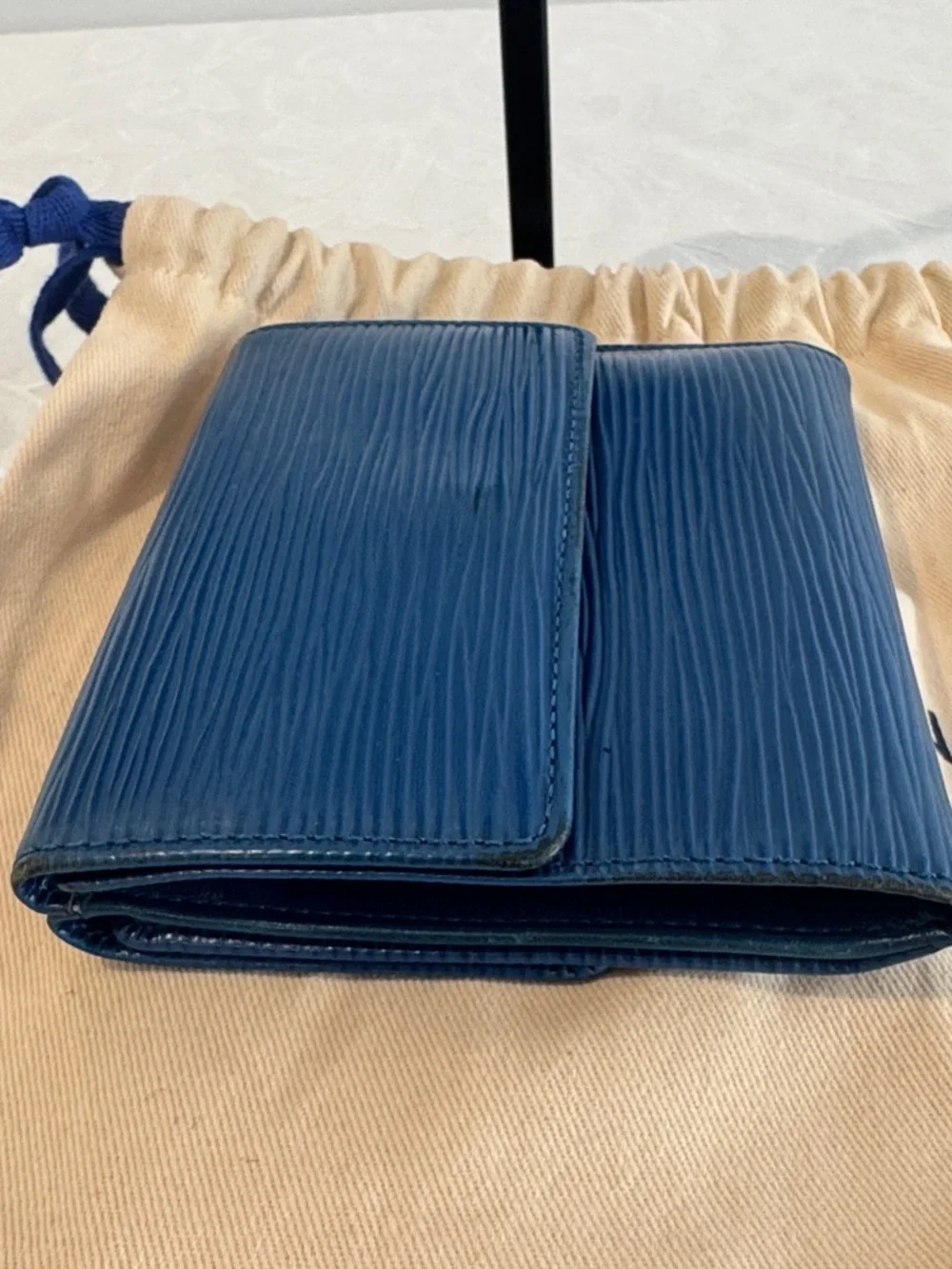 Louis Vuitton Epi Leather Small Wallet in Blue